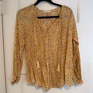 Spell Floral Button-Down Blouse size XS